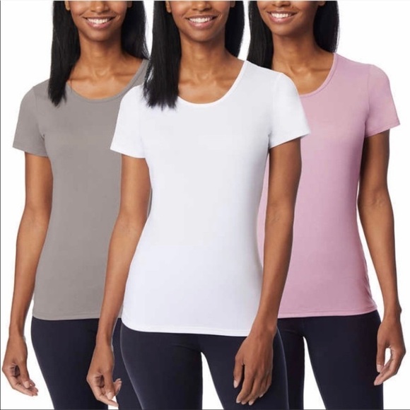 32 Degrees Ladies' Cotton Blend Tee, 3-pack Size M - Picture 1 of 11